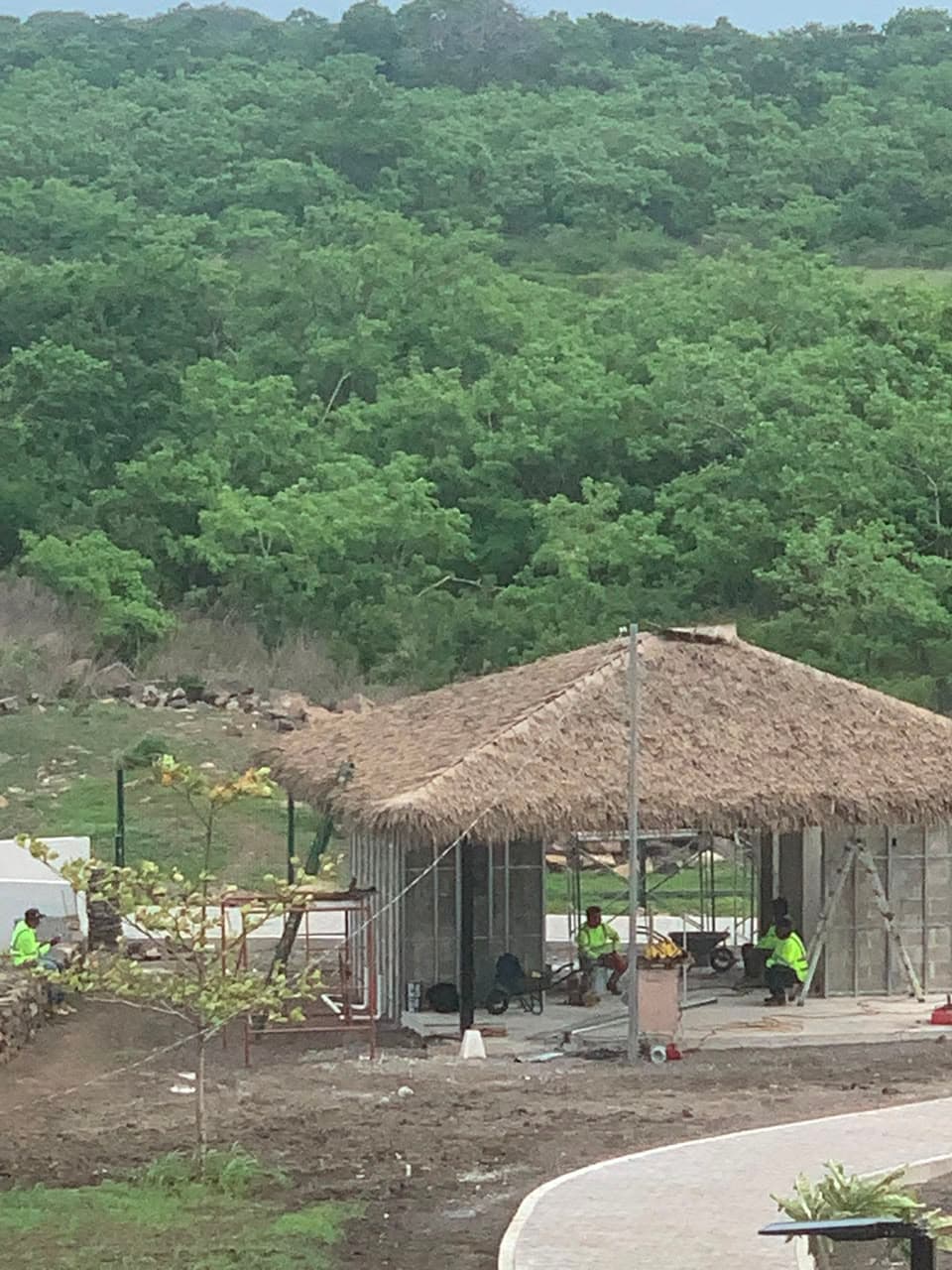 Rancho con vista a montaña